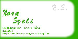 nora szeli business card