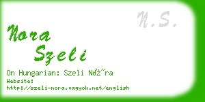 nora szeli business card